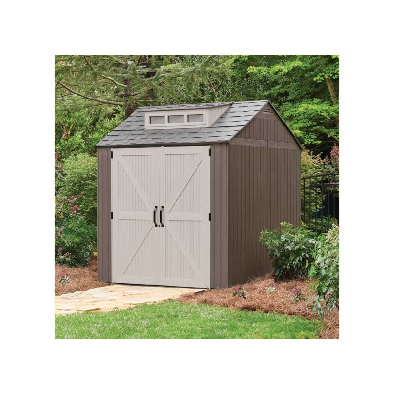 Rubbermaid 7x7 Resin Storage Shed Kit - Brown (2119053)
