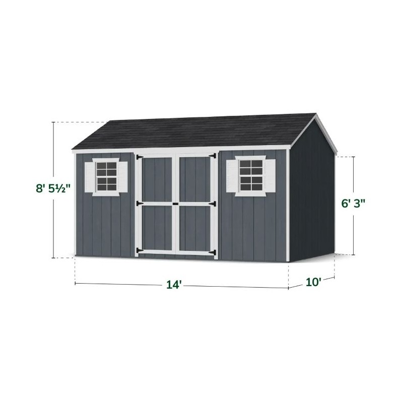 Little Cottage Co. 10x14 Value Workshop Wood Storage Shed Kit - (10x14 VWS-PC)