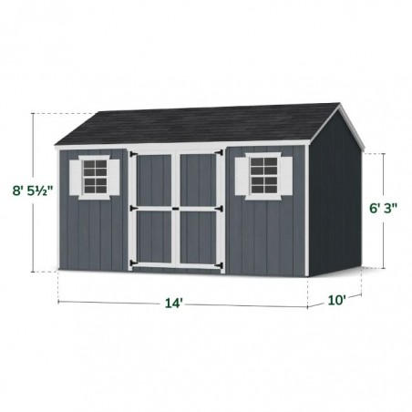 Little Cottage Co. 10x14 Value Workshop Wood Storage Shed Kit - (10x14 VWS-PC)