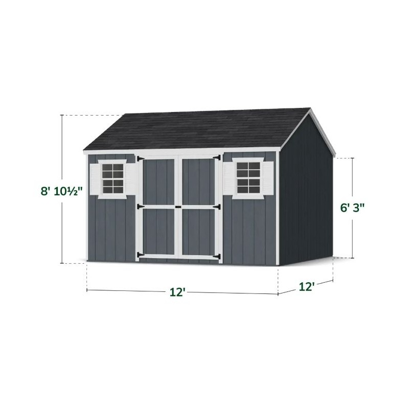 Little Cottage Co. 12x12 Value Workshop Wood Storage Shed Kit - (12x12 VWS-PC)