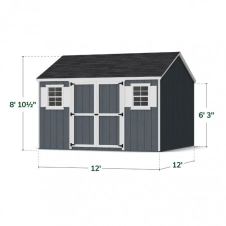 Little Cottage Co. 12x12 Value Workshop Wood Storage Shed Kit - (12x12 VWS-PC)