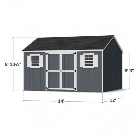 Little Cottage Co. 12x14 Value Workshop Wood Storage Shed Kit - (12x14 VWS-PC)