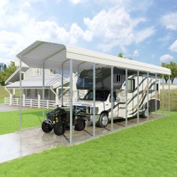 Versatube 12'W x 38'L x 12'H Classic Steel Carport Kit - (CM012380120)