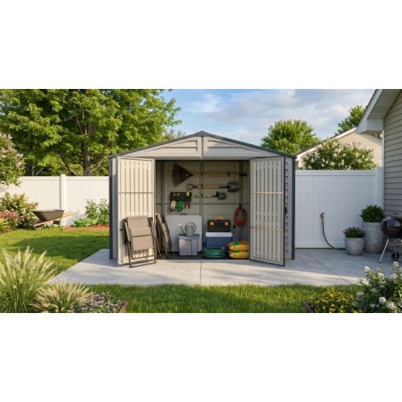 Duramax 10x3 RidgeLine Vinyl Storage Shed Kit - (10103)