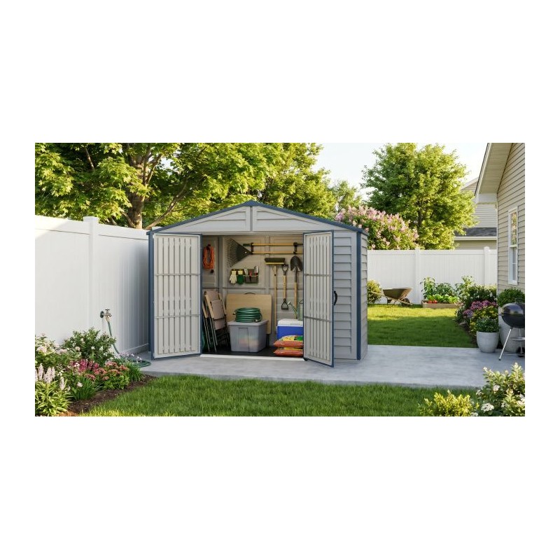 Duramax 10x3 RidgeLine Vinyl Storage Shed Kit - (10103)
