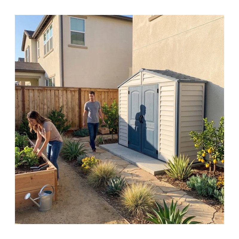 Duramax 10x3 RidgeLine Vinyl Storage Shed Kit - (10103)