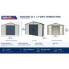 Duramax 10x3 RidgeLine Vinyl Storage Shed Kit - (10103)