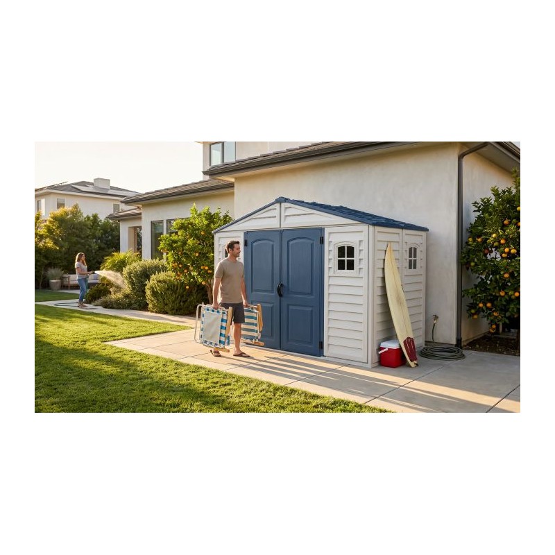 Duramax 10x5 RidgeLine Vinyl Storage Shed Kit - (10105)