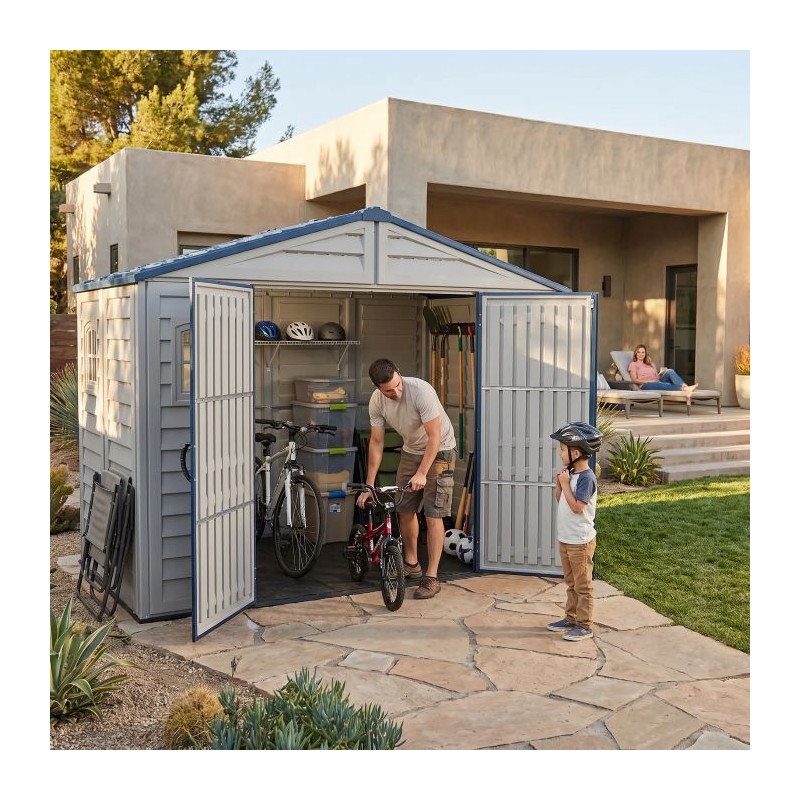 Duramax 10x5 RidgeLine Vinyl Storage Shed Kit - (10105)