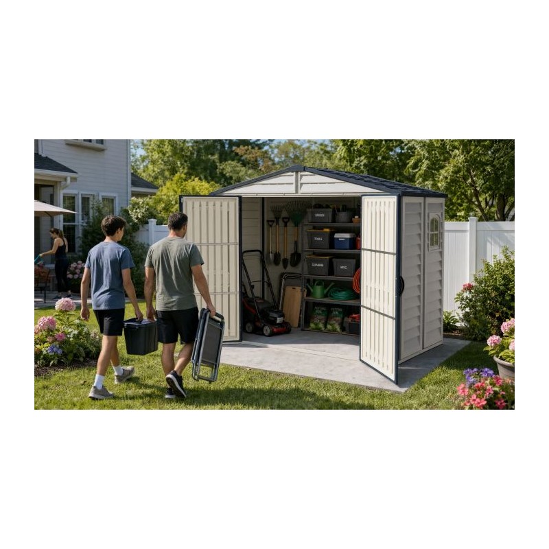 Duramax 8x6 RidgeLine Vinyl Storage Shed Kit - (10086)