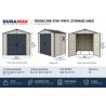 Duramax 8x6 RidgeLine Vinyl Storage Shed Kit - (10086)