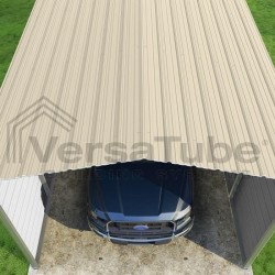 Versatube 3-Sided 12x29x10 Classic Steel Carport Kit (C3E012290100)