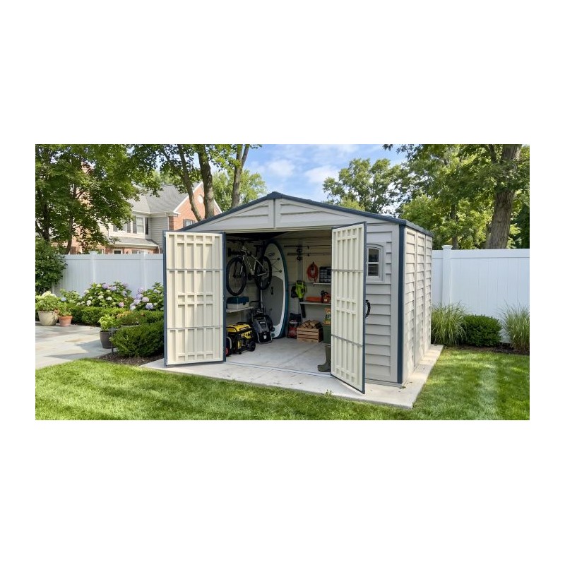 Duramax 10x8 RidgeLine Vinyl Storage Shed Kit - (10114)