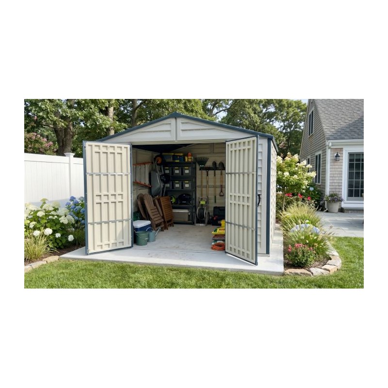 Duramax 10x10 RidgeLine Vinyl Storage Shed Kit - (10124)