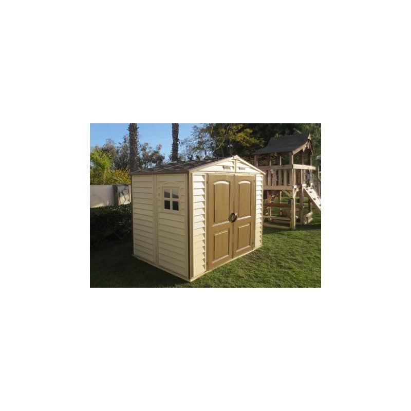 DuraMax 8x5.5 StoreAll Vinyl Shed with Foundation Kit (30115)