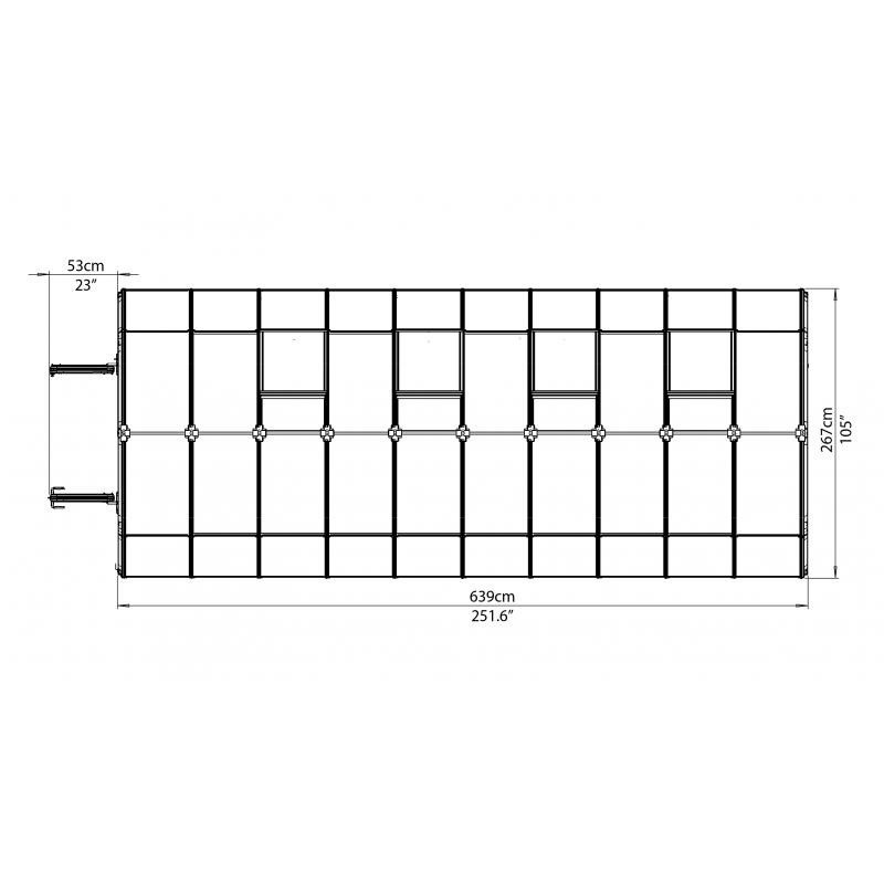 Rion 8x20 Prestige 2 Greenhouse Kit - Twin Wall (HG7320)
