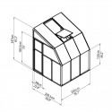 Rion 6x6 Sun Room 2 - Greenhouse Kit - White (HG7506)