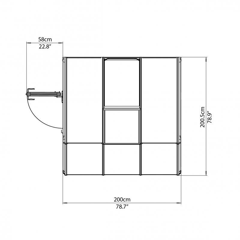 Rion 6x6 Sun Room 2 - Greenhouse Kit - White (HG7506)