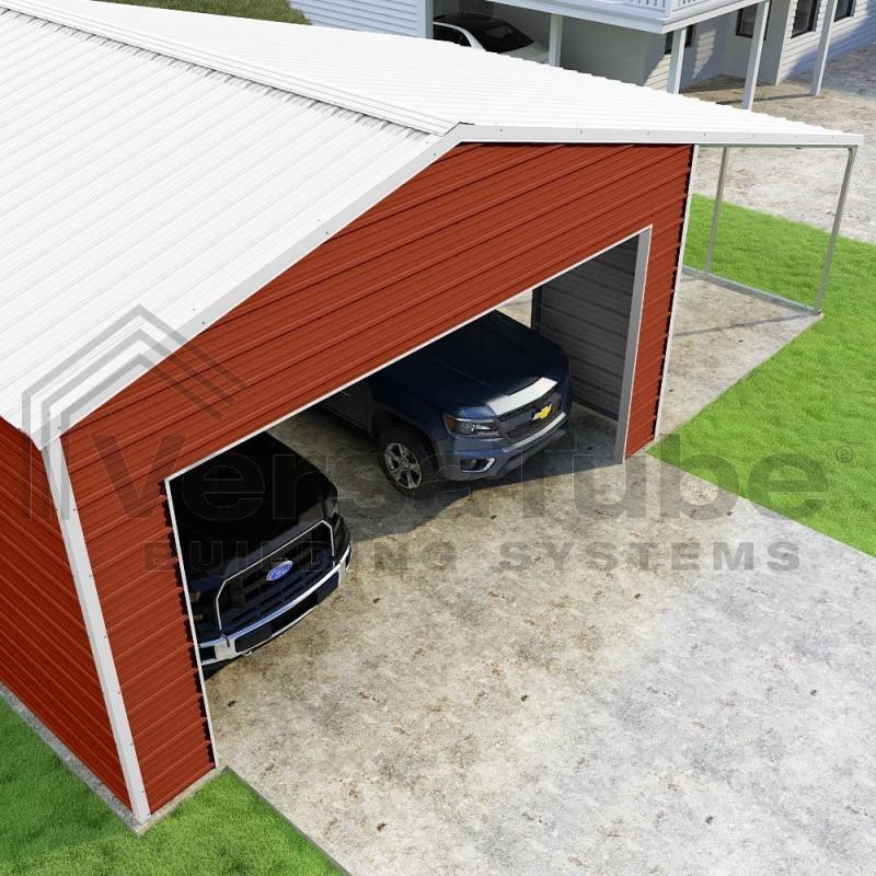 Versatube 20x20x10 Frontier Steel Garage Lean-To Kit (FBM2202010516-LT12)