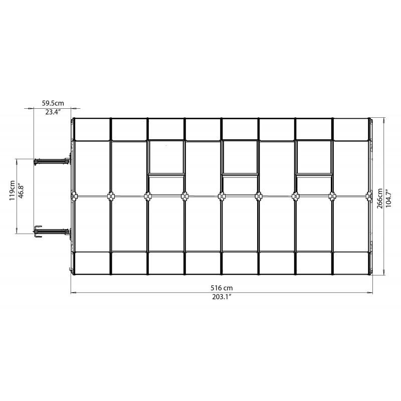 Rion 8x16 Hobby Gardener 2 Twin Wall Greenhouse Kit (HG7116)