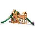 Gorilla Treasure Trove II Cedar Wood Swing Set w/ Standard Wood Roof (01-1034-AP)
