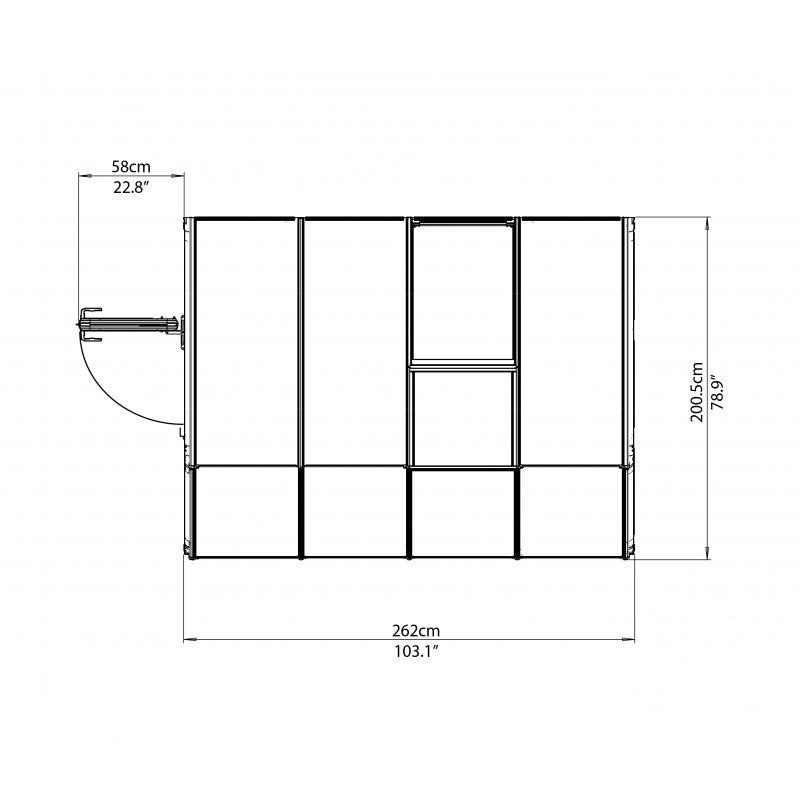 Rion 6x8 Sun Room 2 - Greenhouse Kit - White (HG7508)