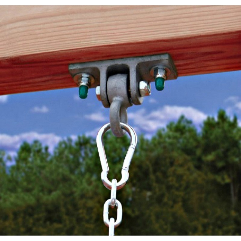 Gorilla Sun Climber II Cedar Wood Swing Set Kit w/ SunbrellaÂ® Canvas Forest Green Canopy - Redwood (01-0025)