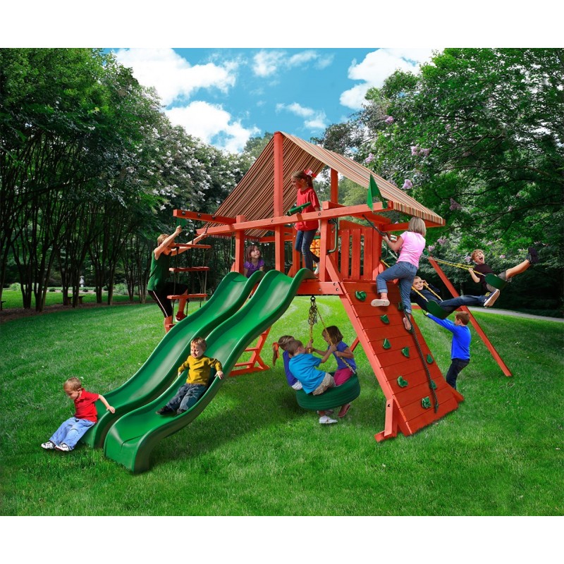 Wooden Swing Gorilla Sun Climber Ii Sun Palace II Wooden Swing Set