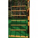 Gorilla Treasure Trove Cedar Wood Swing Set Kit  w/ Amber Posts & SunbrellaÂ® Canvas Forest Green Canopy  - Amber (01-1021-AP-2)