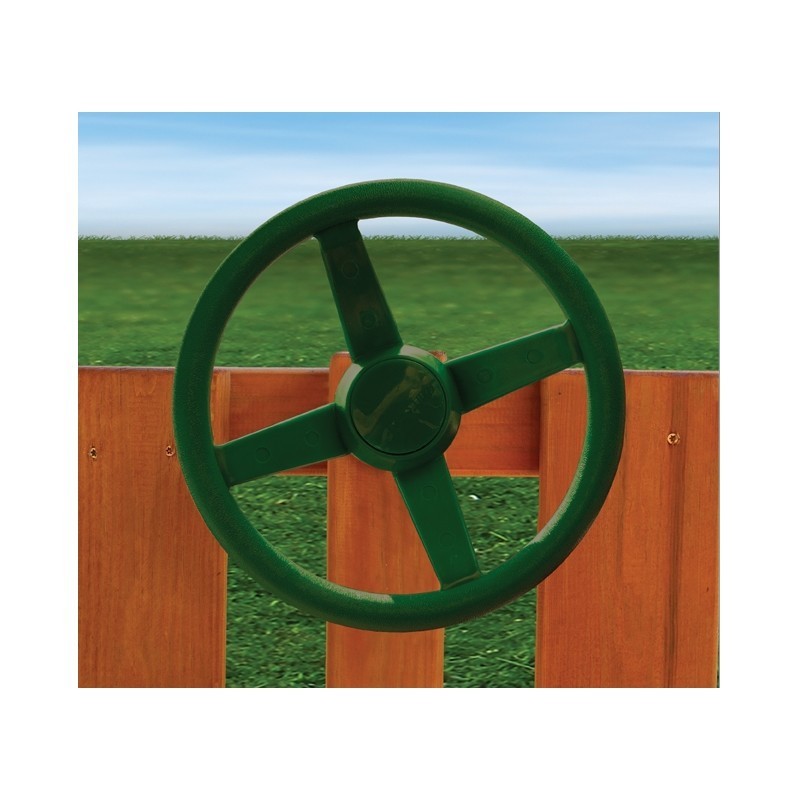 Gorilla Treasure Trove Cedar Wood Swing Set Kit w/ Amber Posts and Deluxe Green Vinyl Canopy - Amber (01-1021-AP-1)