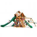 Gorilla Great Skye II Cedar Wood Swing Set Kit w/ Amber Posts & SunbrellaÂ® Canvas Forest Green Canopy - Amber (01-0031-AP-2)