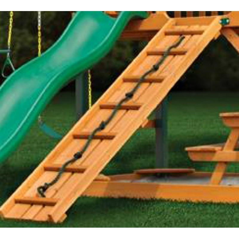 Gorilla Pioneer Peak Treehouse Cedar Wood Swing Set Kit w/ Fort Add-On &  w/ Amber Posts - Amber (01-0070-AP)