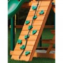 Gorilla Pioneer Peak Cedar Wood Swing Set KIt  w/ Amber Posts and SunbrellaÂ® Canvas Forest Green Canopy - Amber (01-0006-AP-2)