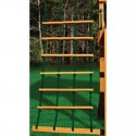 Gorilla Pioneer Peak Cedar Wood Swing Set KIt  w/ Amber Posts and SunbrellaÂ® Canvas Forest Green Canopy - Amber (01-0006-AP-2)