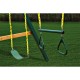 Gorilla Mountaineer Clubhouse Cedar Wood Swing Set Kit w/ Amber Posts and SunbrellaÂ® Weston Ginger Canopy - Amber (01-0033-AP)