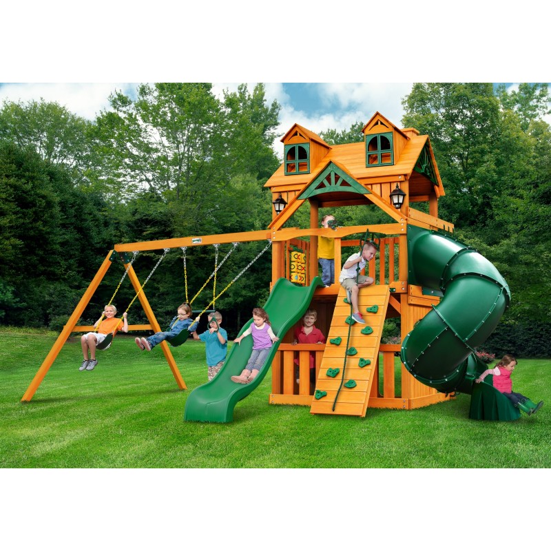 leisure time products malibu cedar swing set