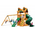 Gorilla Malibu Extreme Clubhouse Cedar Wood Swing Set Kit w/ Amber Posts - Amber (01-0073-AP)