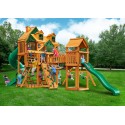 Gorilla Malibu Treasure Trove I Cedar Wood Swing Set Kit w/ Amber Posts (01-0077-AP)