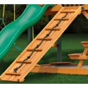Gorilla Frontier Cedar Wood Swing Set Kit w/ Amber Posts and and Sunbrella Canvas Forest Green Canopy - Amber (01-0004-AP-2)