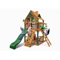 Gorilla Chateau Tower Treehouse Cedar Wood Swing Set Kit w/ Amber Posts - Amber( 01-0062-AP)