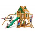 Gorilla Chateau Treehouse Cedar Wood Swing Set Kit w/ Fort Add-On & Amber Posts - Amber (01-0064-AP)