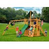 Gorilla Chateau Clubhouse Swing Set w/ Amber Posts and and Sunbrella® Canvas Forest Green Canopy - Amber (01-0035-AP-2) Gorilla Chateau Clubhouse Swing Set w/ Amber Posts and and Sunbrella® Canvas Forest Green Canopy - Amber (01-0035-AP-2)