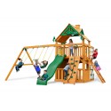Gorilla Chateau Clubhouse Cedar Wood Swing Set KIt w/ Amber Posts and Standard Wood Roof - Amber (01-0035-AP)	