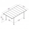 Palram 16x10 Verona 5000 Carport Kit - Gray (HG9135) Palram 16x10 Verona 5000 Carport Kit - Gray (HG9135)