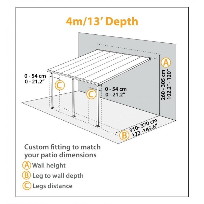 Palram 13x20 Feria Carport Kit - White (HG9140)