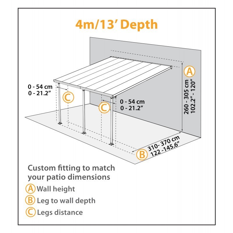 Palram 13x26 Feria Carport Kit - White (HG9141)