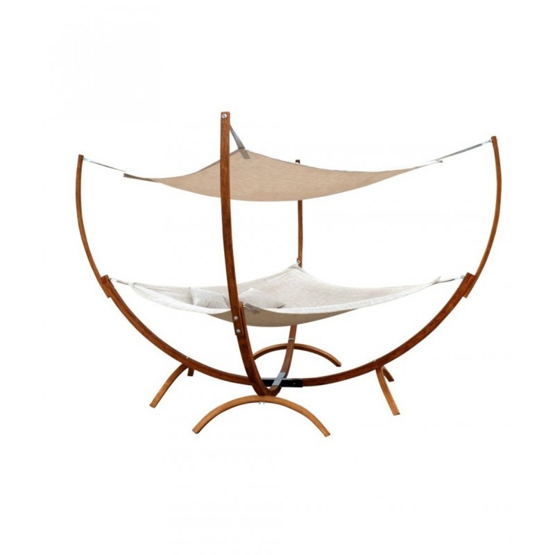 Leisure Season Square Hammock Stand With Hammock & Canopy (SHWC112)