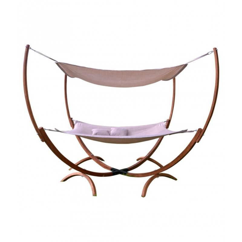 Leisure Season Square Hammock Stand With Hammock & Canopy (SHWC112)