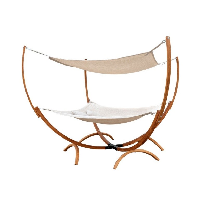 Leisure Season Square Hammock Stand With Hammock & Canopy (SHWC112)