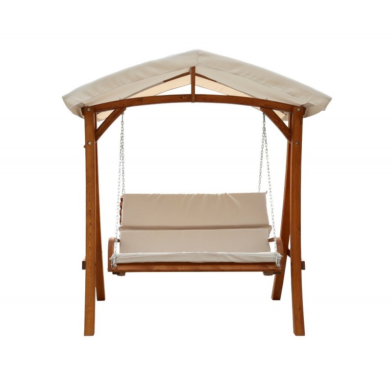 Leisure Season Wooden Swing Seater with Canopy (WSWC102)